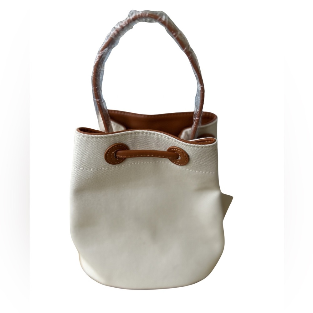Jessica Moore Canvas Drawstring Bucket bohemian Hobo Bag NWT - Picture 4 of 8